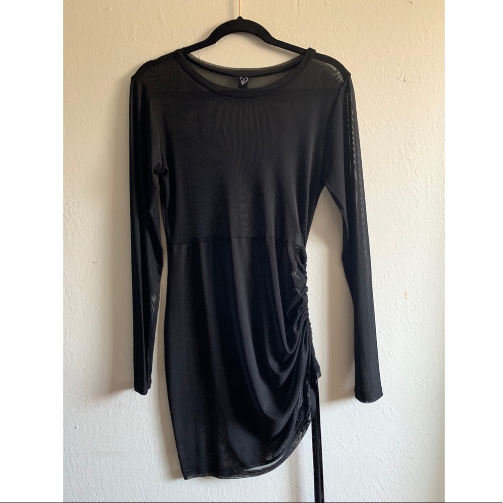 Windsor mesh long sleeve dress